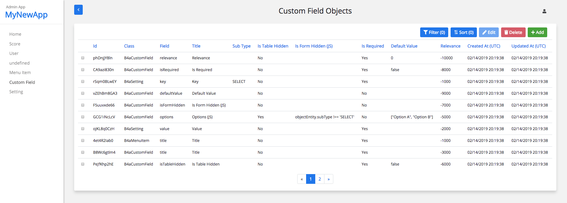 Back4app Admin Dashboard