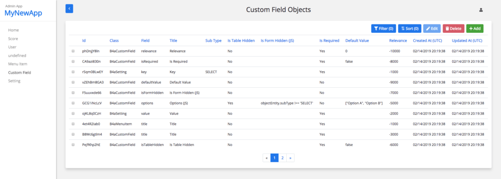 Parse Admin Panel