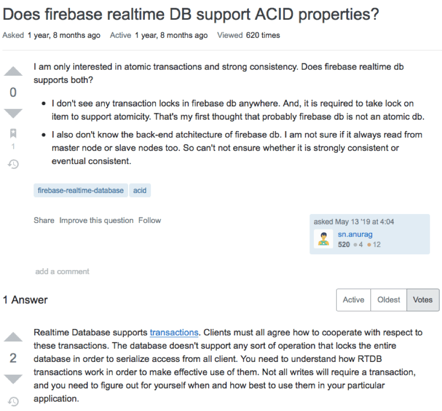 Firebase ACID Properties