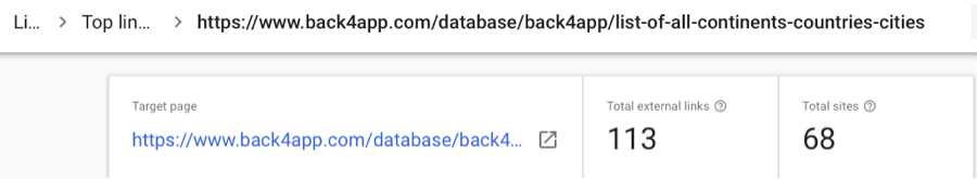 Backlinks for Back4app URL