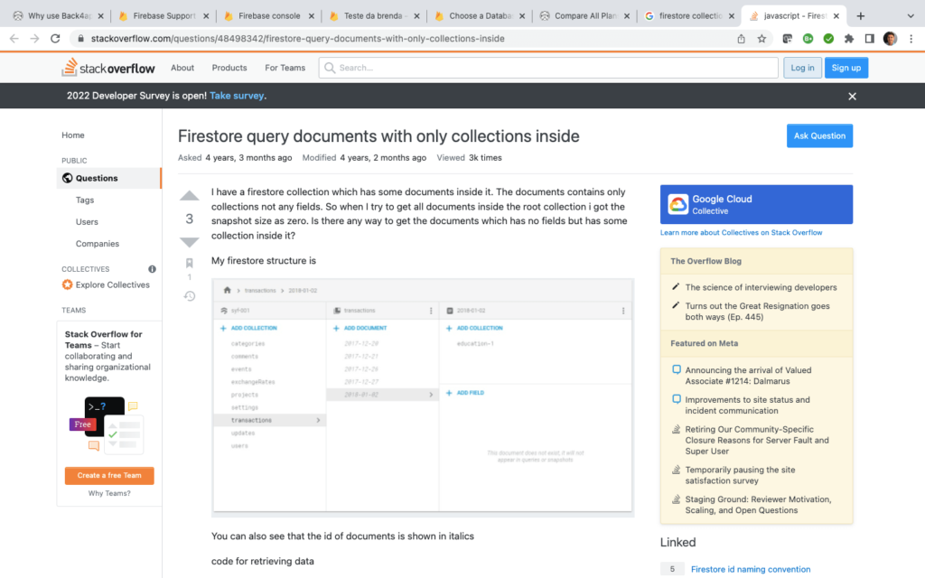 Firebase collections