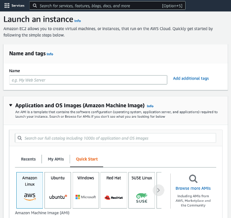 Scalable backend - Launch an instance 