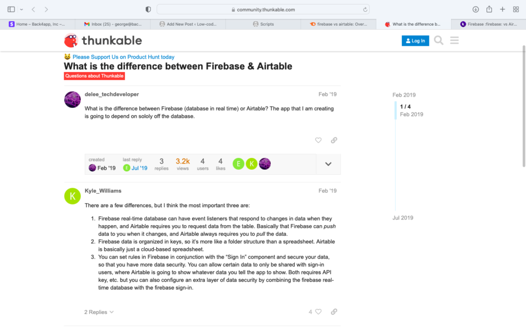 Firebase vs Airtable
