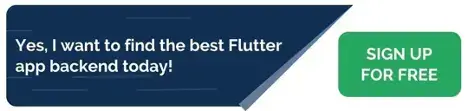 Flutter app backend