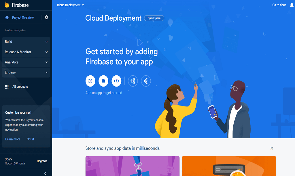 Firebase cloud deployment 