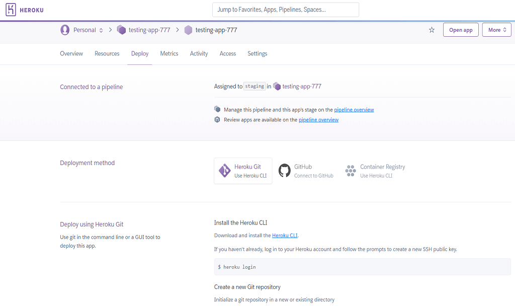 Heroku deployment