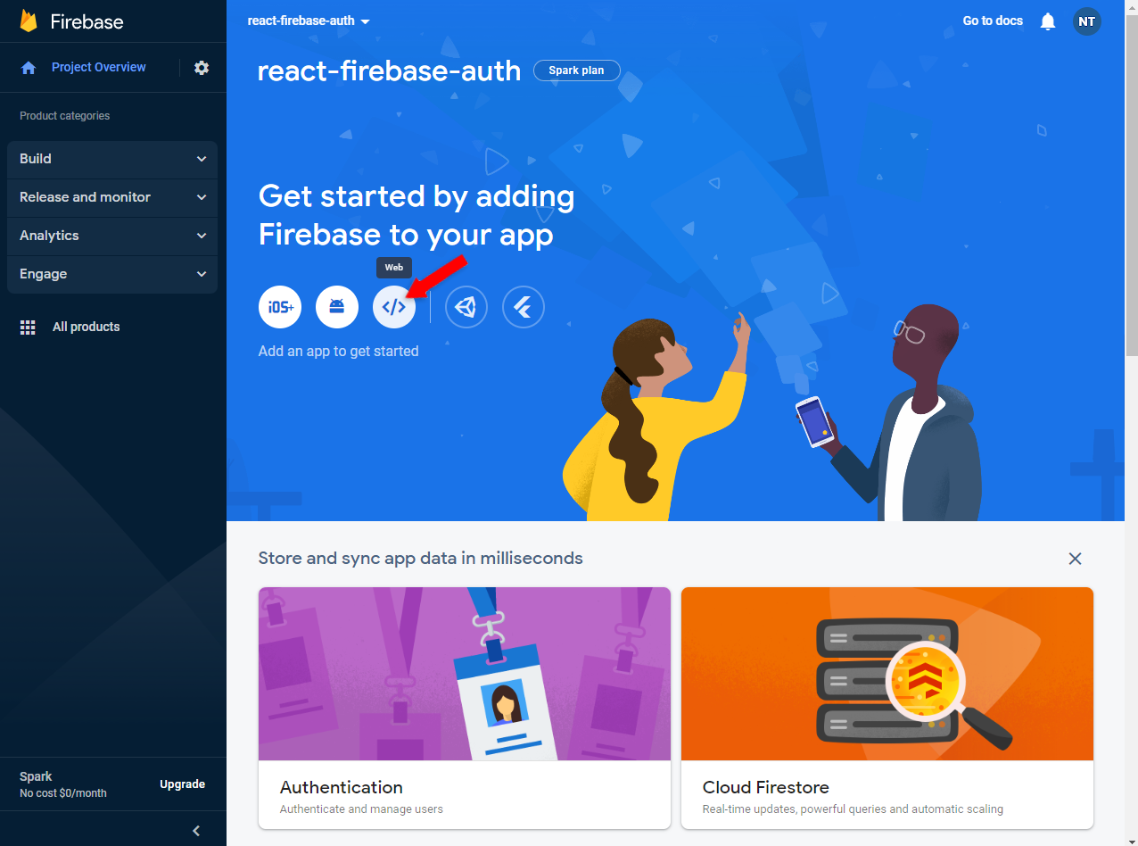 Firebase Create Web App