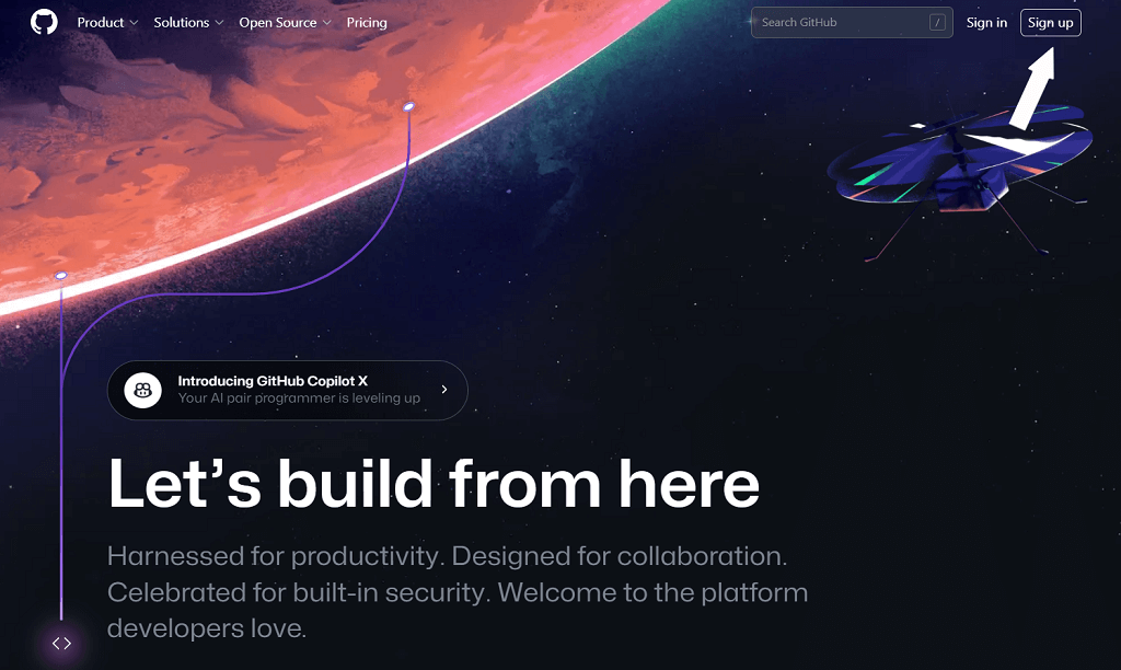 Github home page