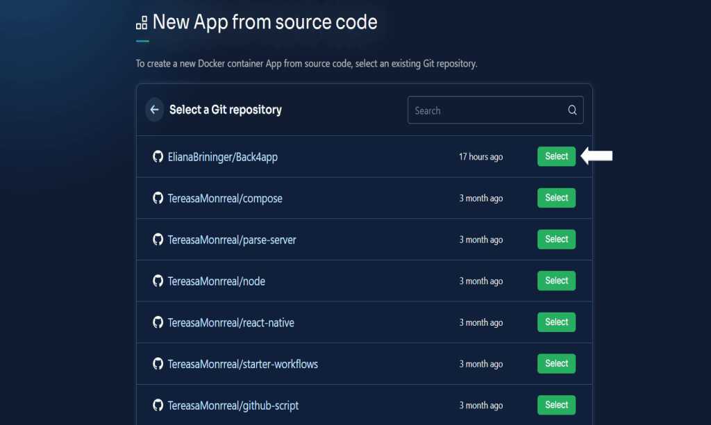 Back4app New App From Source Code