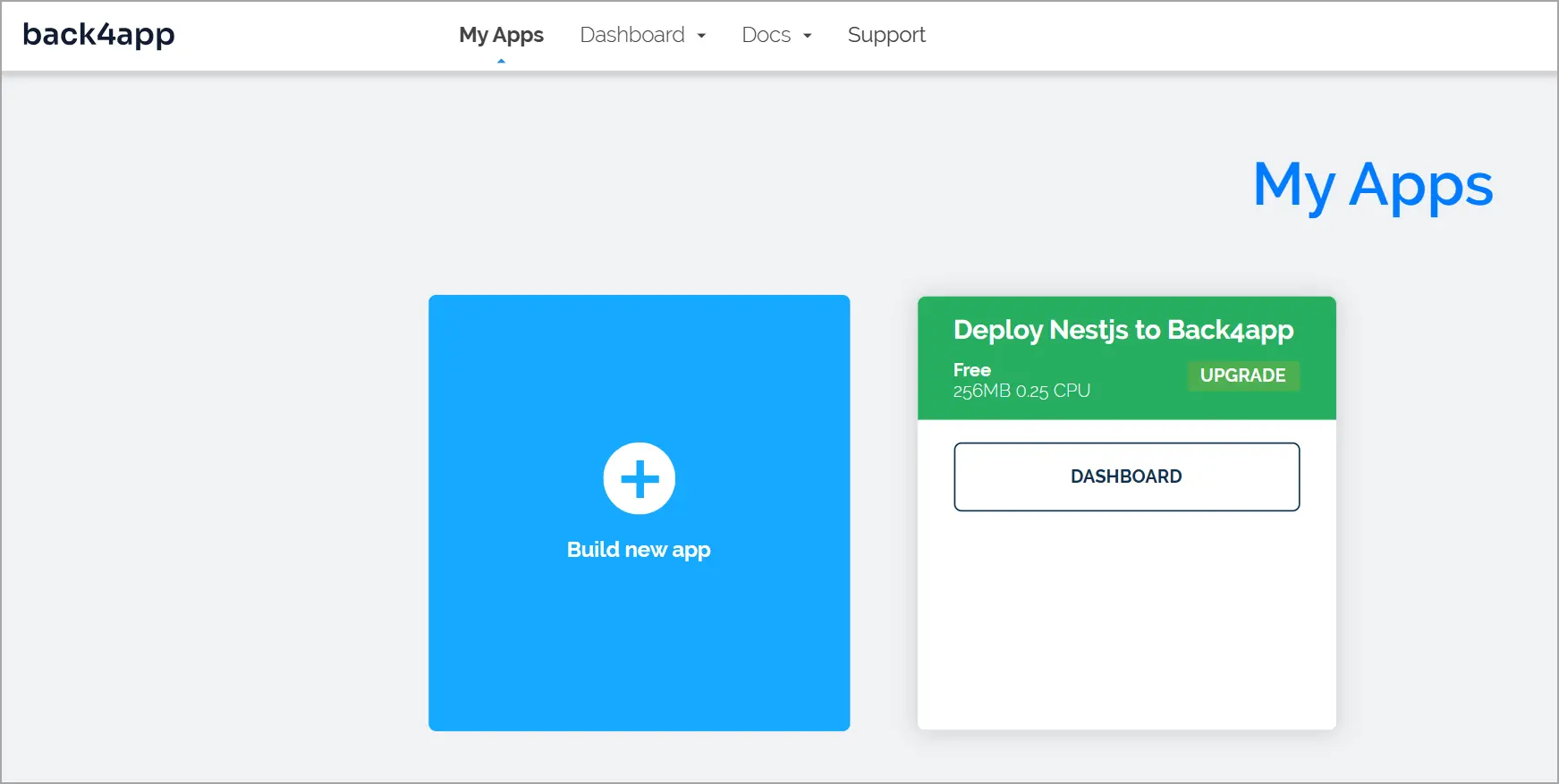 Deploy Nest.js to Back4app