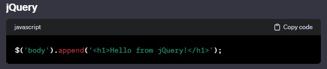 jQuery Code Example