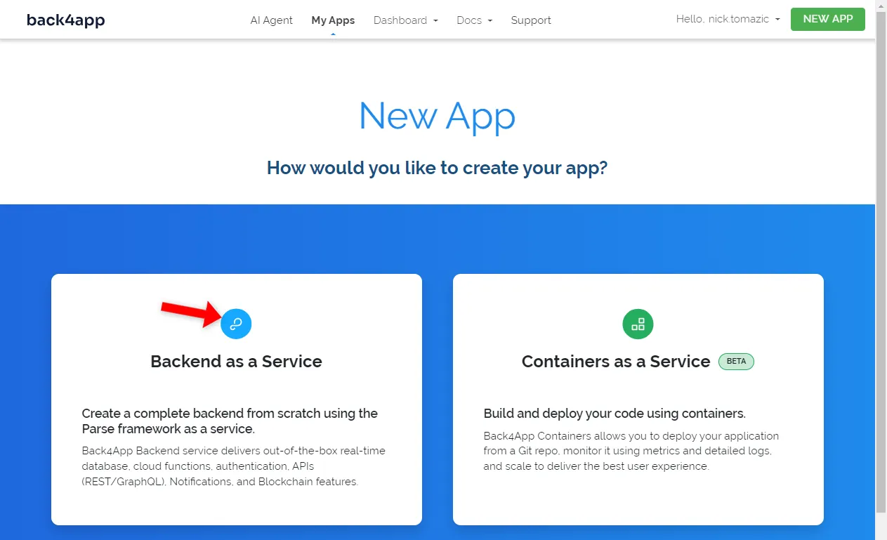 Back4app Backend as a Service