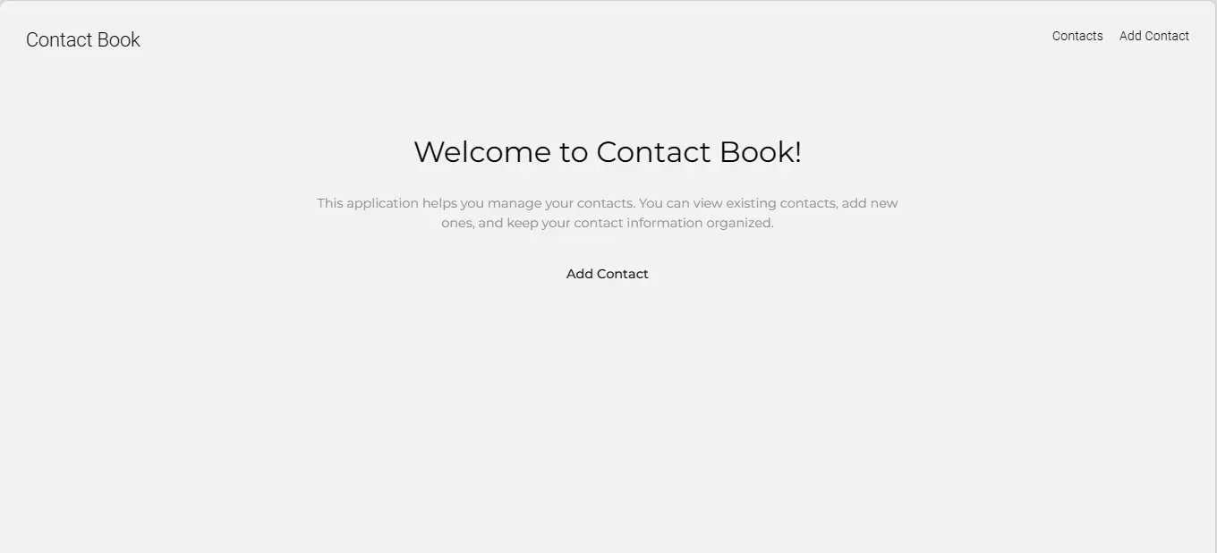 Contact book application