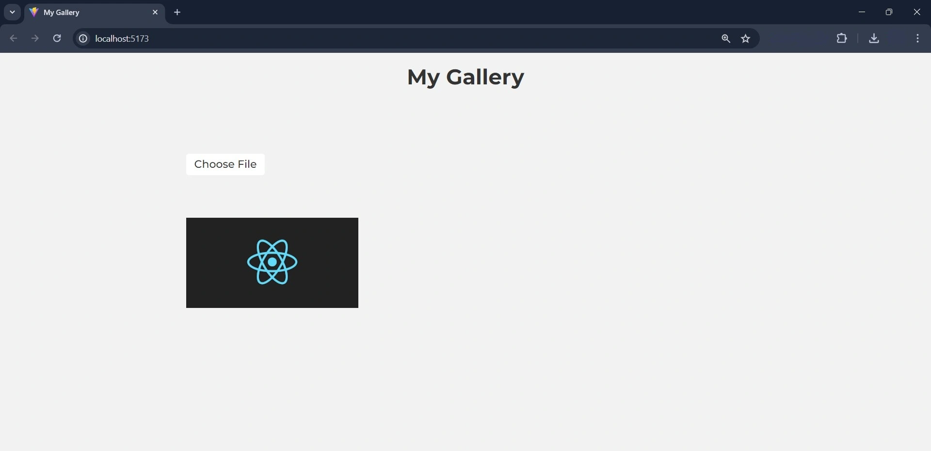 Gallery App Homepage