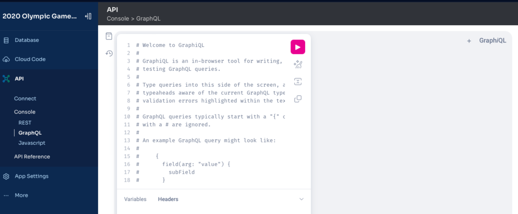 Back4app GraphQL Console