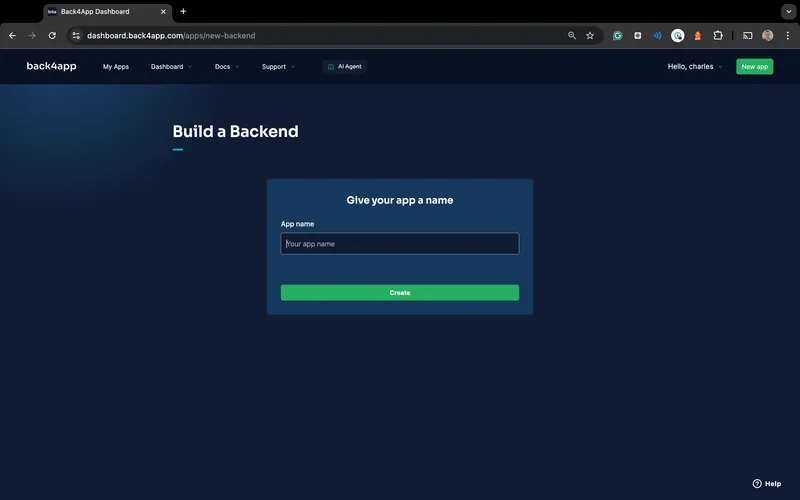 image - Your Application's Backend, Simplified Back4app AI Agent Dashboard